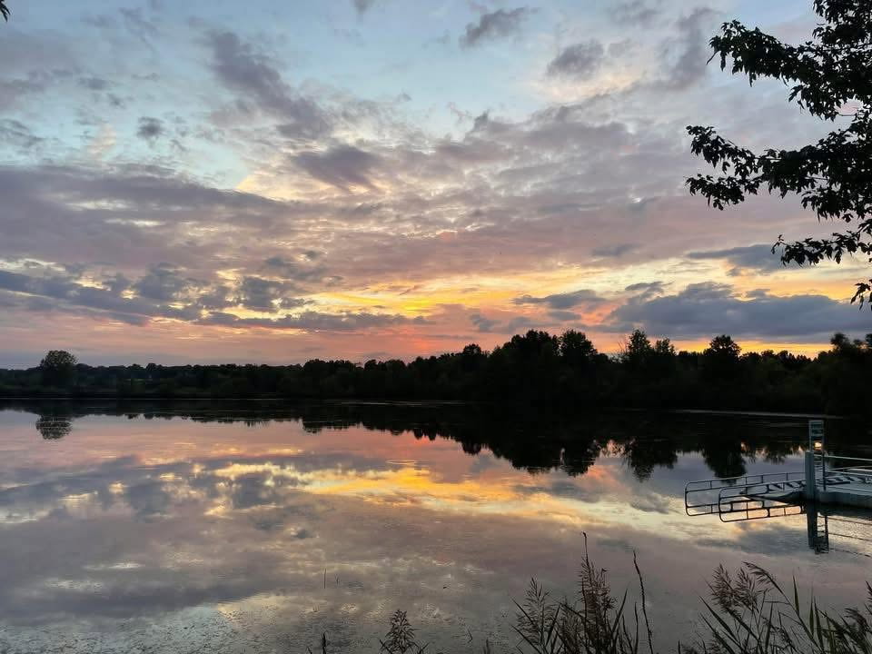 Photo of Dock and pond at William J as sunset
